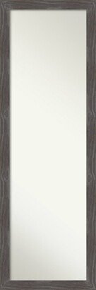 Non-Beveled Wood Full Length On The Door Mirror 51 x 17 in. - Woodridge Rustic Frame - Woodridge Rustic Grey - 17 x 51 in