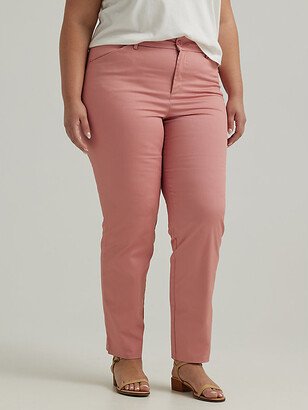 Womens Wrinkle Free Relaxed Fit Straight Leg Pants