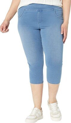 Plus Size Game Changing High-Rise Shorter Capris (Classic Light Wash) Women's Casual Pants