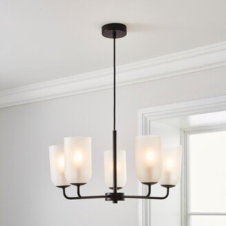 Dunelm Palazzo Frosted 5 Light Chandelier Black