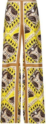 Paisley Print High Waist Trousers