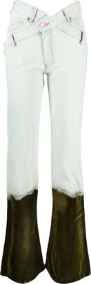 Masha Popova V-shape Mud flared jeans