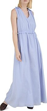 Cotton Ruffle Maxi Dress