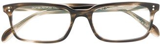 Denison rectangular-frame glasses