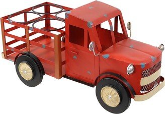 Sunnydaze Rustic Red Truck Wine Rack