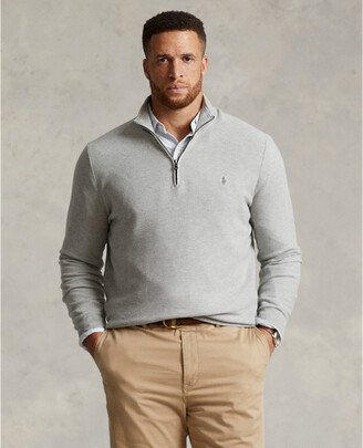 Mesh-Knit Cotton Quarter-Zip Jumper