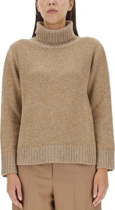 Embellished Turtleneck Knitted Jumper-AA