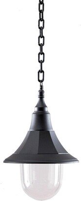 Loops Outdoor IP44 1 Bulb Chain Lantern Black Polycarbonate LED E27 100W