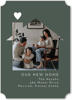 Moving Announcements: Homey Heart Moving Announcement, Beige, 5X7, Matte, Signature Smooth Cardstock, Ticket