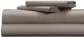 Pillow Guy Classic Cool & Crisp 100% Cotton Percale 4-Piece Sheet Set