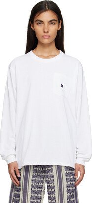 White Patch Pocket Long Sleeve T-Shirt