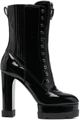 Nancy zip-up platform boots