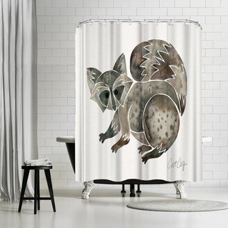 71 x 74 Shower Curtain, Raccoon by Cat Coquillette