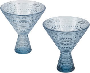 Set Of 2 Hobnail Martini Glasses