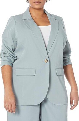 The Plus Larsen Blazer in Drapeweave (Overcast) Women's Coat