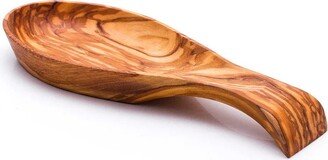 Highly Figured Olive Wood Wooden Spoon Rest . Handmade From A Single Piece Non Porous Will Not Stain Chemical Free, 22cm | 8 5/8 Inch