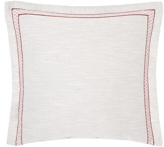 Savoy Solid Textured Embroidered Sham, European