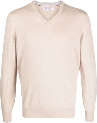 V-neck cashmere jumper-CA