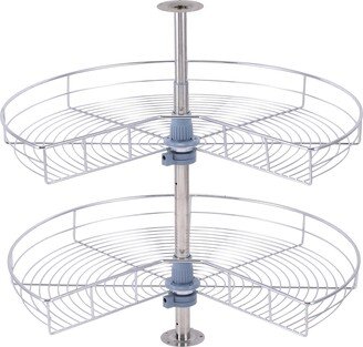 Dowell Lazy Susan 28 Diameter - 270 Degree Double Rack Stainless Steel