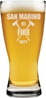 Fire Department Axes Firefighter Beer Glass Pilsner Stein Mug Custom Personalized Engraved Gift
