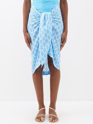 Diamond-print Voile Sarong