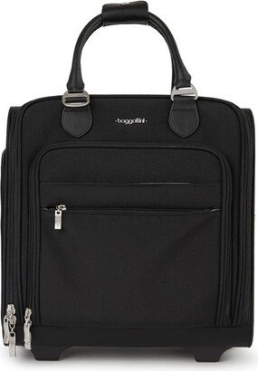 2 Wheel Under Seater Carry-On Rolling Luggage Tote - Black