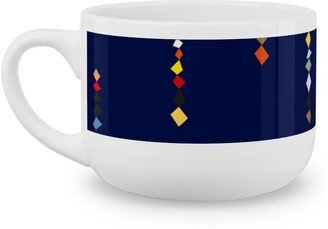 Mugs: Square Color - Blue Latte Mug, White, 25Oz, Blue