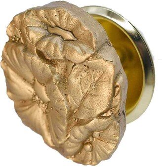 Metallic Petunia Handcrafted Flower Drawer Knob Made To Order By Firebird Furniture