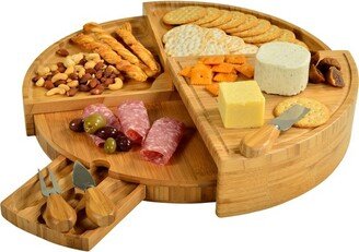 Patented Swivel Bamboo Cutting Board for Cheese & Charcuterie