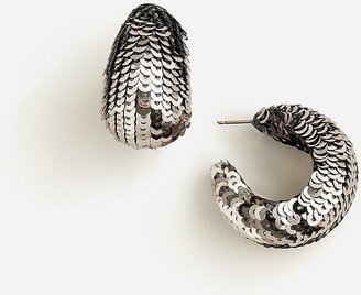 Sequin hoop earrings