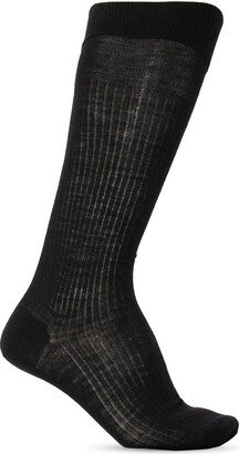 Ribbed-Knit Slip-On Ankle Socks