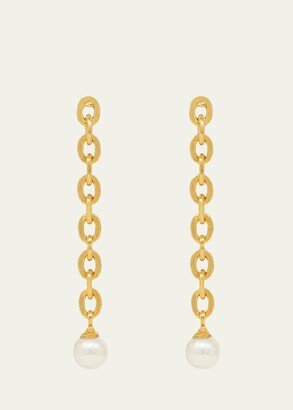 Pearly Chain-Link Earrings