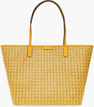 ‘Basketweave’ Shopper Bag - Yellow