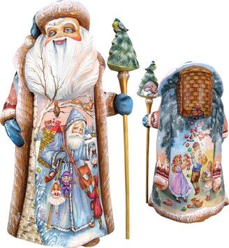 G.DeBrekht Woodcarved Land of Sweets Santa Figurine