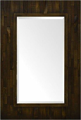 Snake River Décor Decorative Mirror in Dark Brown - 24