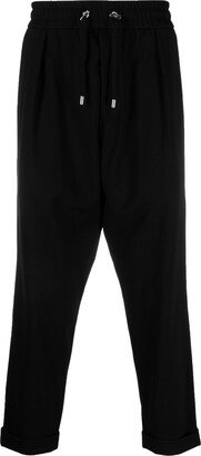 Drop-Crotch Cropped Trousers-AA