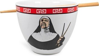 BOOM Bowl Bop Ramen Sister Nun Dinner Set | 16-Ounce Ramen Bowl, Chopsticks