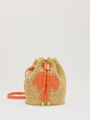 Woven Palm Bucket Bag