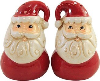 Tabletop Nostalgic Santa Salt/Pepper - One Set Salt And Pepper Shakers 3.75 Inches - Christmas Johanna Parker - Y5493 - Dolomite - Red