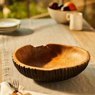 Carved Teak Serving Bowl