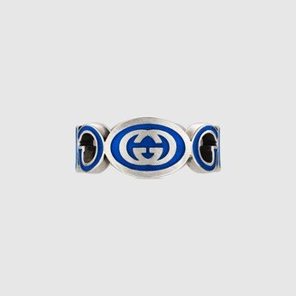 Interlocking G enamel ring-AB