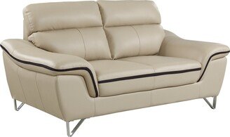 Doyle Luxury Leather/Match Upholstered Living Room Loveseat