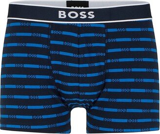 Stretch-Cotton Trunks With Signature Logo Waistband