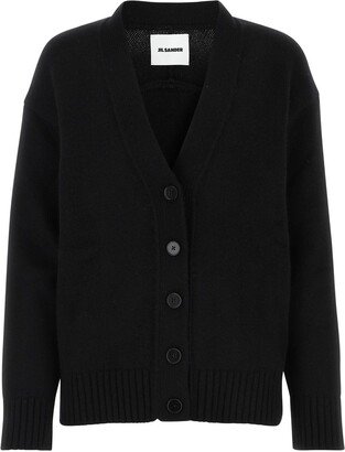 Black Cashmere Blend Cardigan