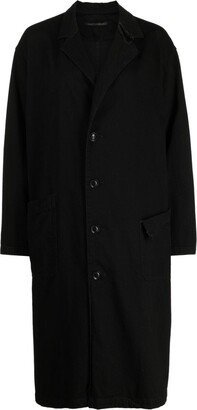 Notched-Collar Single-Breasted Coat-AB