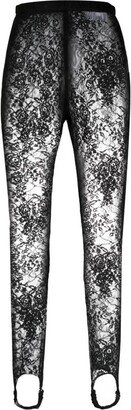 High-Waist Floral-Lace Leggings