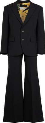 Single-Breasted Flared Tailored Suit-AB