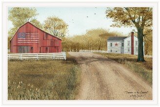 Summer in the Country by Billy Jacobs, Ready to hang Framed Print, White Frame, 38 x 26