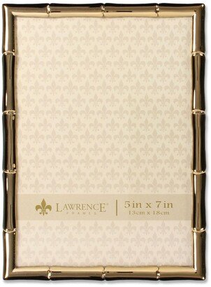 Gold Metal Picture Frame with Bamboo Design - 5 x 7