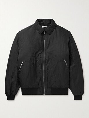 Webbing-Trimmed Padded Nylon Bomber Jacket